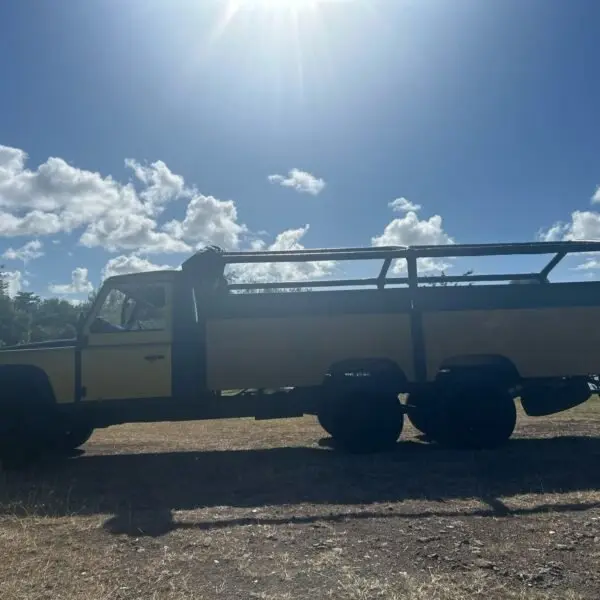 C&M safari vehicle under the Saint Lucia sun