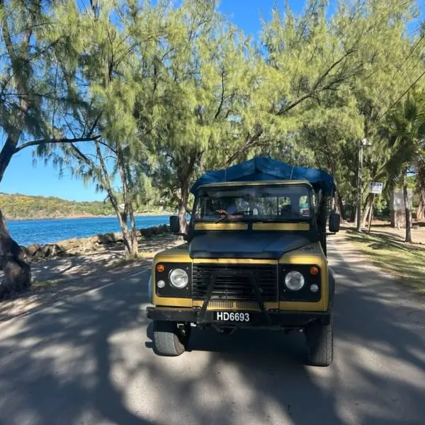 Front view of a C&M touring vehicle