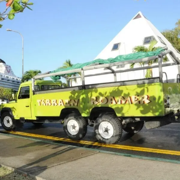 Safari tour vehicle in Saint Lucia